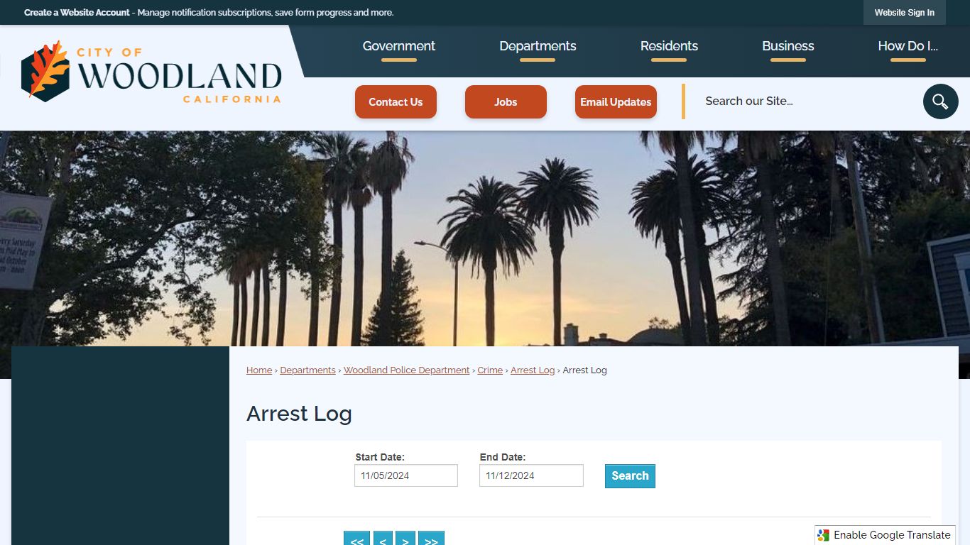 Arrest Log | Woodland, CA