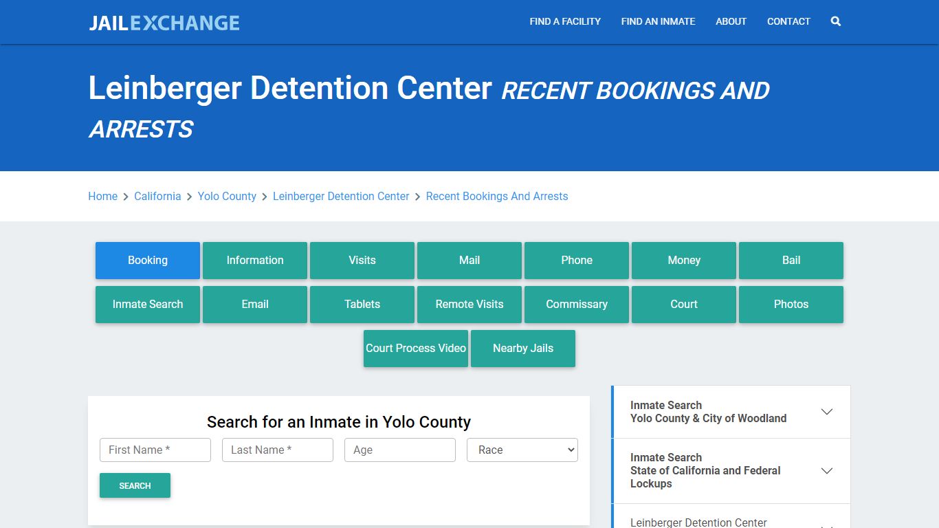 Leinberger Detention Center Recent Bookings And Arrests - Jail Exchange